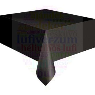Fekete Műanyag Party Asztalterítő - 137 cm x 274 cm