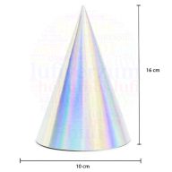 Fényes ezüst Parti Csákó - 6 db-os