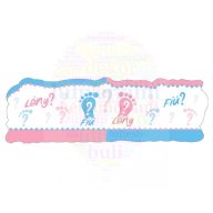 Fiú vagy Lány Babaváró Parti Banner - 90 cm x 27 cm