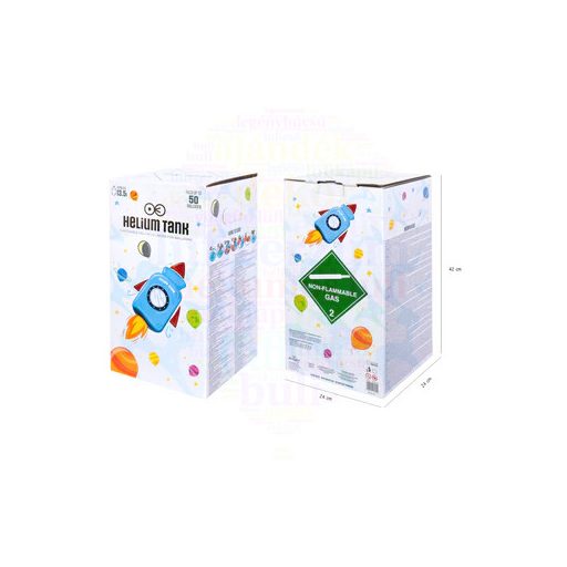 Eldobható Hélium Box 50 db 23 cm-es latex léggömb felfújásához