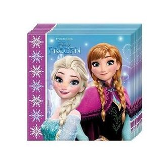   Frozen - Jégvarázs Északi Fény Parti Szalvéta - 33 cm x 33 cm, 20 db-os