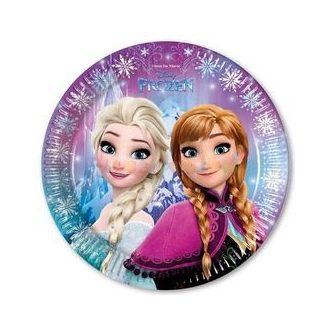  Frozen - Jégvarázs Északi Fény Parti Tányér - 23 cm, 8 db-os
