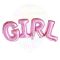 GIRL Feliratú Rózsaszín Levegős Fólia Lufi - Babaszületésre