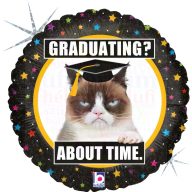 Grumpy cat graduation ballagási fólia lufi - 45 cm