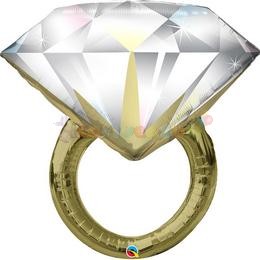 Gyémánt Gyűrű Esküvői Fólia Lufi