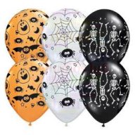   28 cm-es Halloween Csontváz latex lufi halloweenra - darabra
