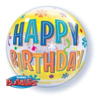   Szülinapos Bubbles lufi - Happy Birthday felirattal 657, 56 cm-es