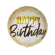 Happy Birthday elegáns szülinapi fólia lufi - 45 cm