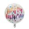 Happy Birthday színes pöttös fólia lufi 45 cm