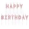 Happy Birthday gyertya - Rosegold