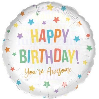   Happy Birthday You're Awesome Szülinapi Fólia Lufi 45 cm
