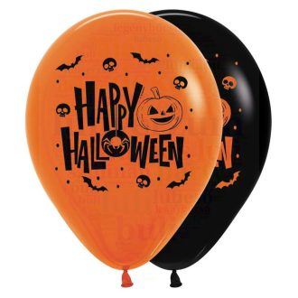 30 cm-es Halloween mintás latex lufi - darabra