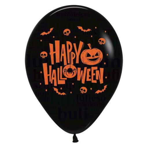 30 cm-es Halloween mintás latex lufi - darabra