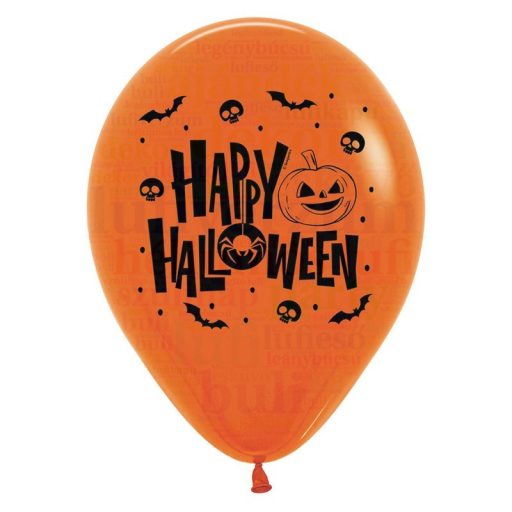 30 cm-es Halloween mintás latex lufi - darabra