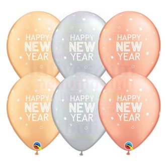 28 cm-es Happy New Year Szilveszteri Léggömb darabra