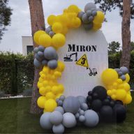   Fotóháttér dekoráció organikus lufifolyammal L - sima lufikból