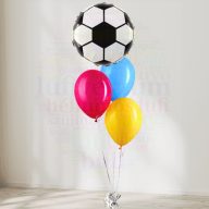   Héliumos luficsokor - 3 darab latex lufi 1 darab focilabda mintás fólia lufival