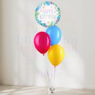   Héliumos luficsokor - 3 darab latex lufi 1 darab szülinapi sellős fólia lufival