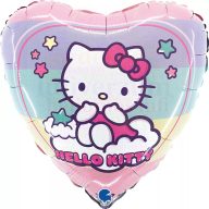 Hello Kitty Fólia Lufi Szivárványos - 45 cm