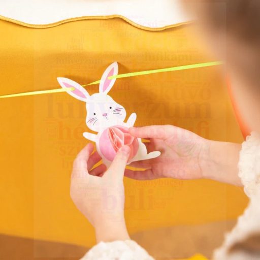 Húsvéti Mintás Méhsejt Girland, 100 cm-es