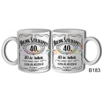 Boldog Szülinapot Jack 40 – Születésnapi bögre