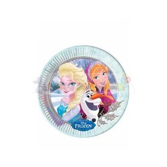   Jégvarázs - Frozen Elsa & Anna & Olaf Parti Tányér - 23 cm, 8 db-os