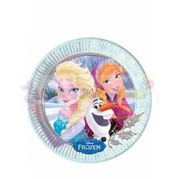Jégvarázs - Frozen Elsa & Anna & Olaf Parti Tányér - 23 cm, 8 db-os