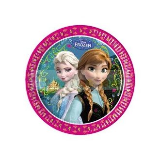 Frozen - Jégvarázs Parti Tányér - 23 cm, 8 db-os