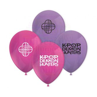   K pop Démonvadászok mintás latex lufi 30 cm-es, 8 db/csomag