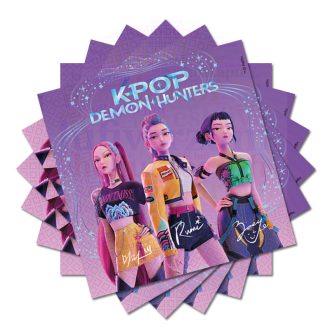   K-POP Demon Hunters – Démonvadászok party szalvéta 33 cm x 33 cm - 20 db/cs