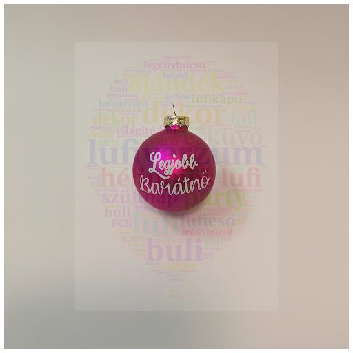 Karácsonyfadíszek egyedi felirattal