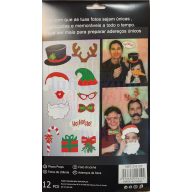 Karácsonyi Kellékek Pálcán Fotózáshoz - 12 db-os