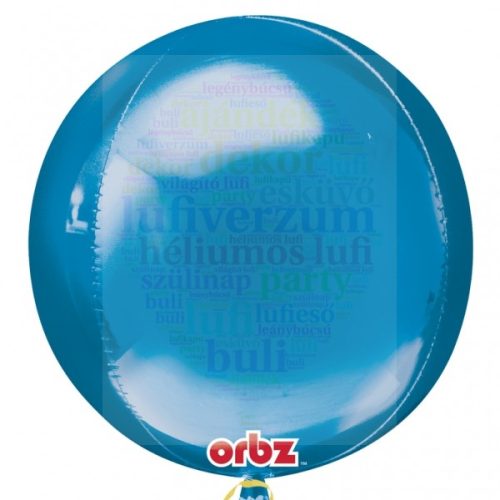 Kék Orbz fólia léggömb