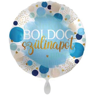 Boldog Szülinapot! Kék Pasztell Fólia Lufi