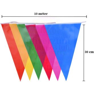 Közepes színes zászlófüzér - 10m 