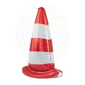 Közlekedési bója levegős fólia lufi - 88 cm