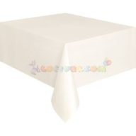 Krém Műanyag Party Asztalterítő - 137 cm x 274 cm