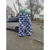   Léggömb oszlop dekoráció króm lufikból - 2,5 m ( a 2.-tól -20% kedvezmény)