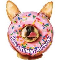 Szülinapi fólia lufi kutya és fánk n3638801