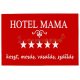 Vicces gumis lábtörlő - Hotel Mama piros