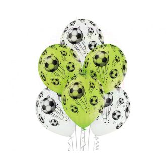 Focilabda mintás gumi lufi 30 cm-es BelBal - 6 db