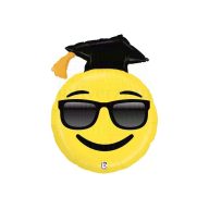 Laza ballagási smile fólia lufi - 93 cm