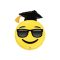 Laza ballagási smile fólia lufi - 93 cm