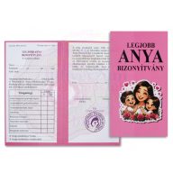 Legjobb anya bizonyítvány