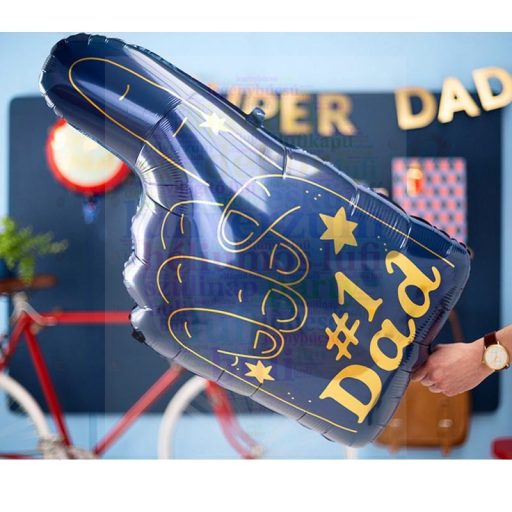 Legjobb Apa - #1 Dad Formájú Supershape Fólia Lufi, 86 cm