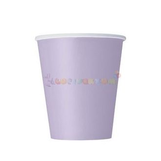 Levendula Papír Parti Pohár - 270 ml, 8 db-os