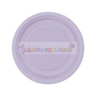 Lavender Papír Parti Tányér - 23 cm, 8 db-os