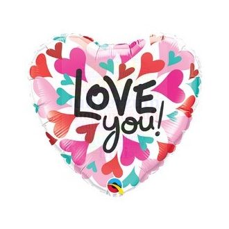 Love You Szerelmes Szív Fólia Lufi