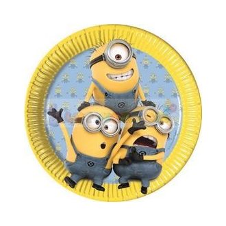 Lovely Minions Parti Tányér - 23 cm, 8 db-os