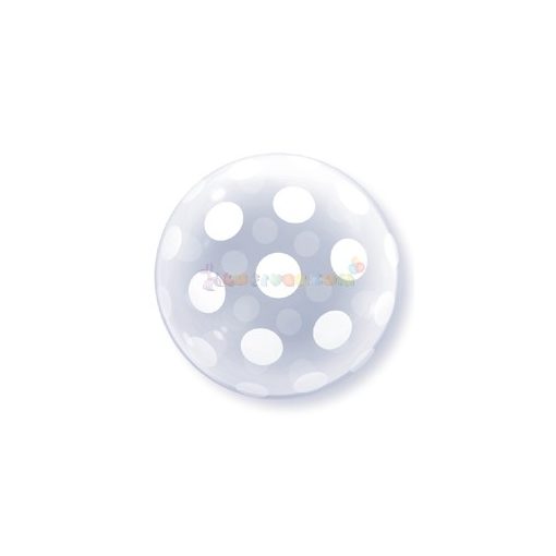 Pöttyös - Big Polka Dots All Around Deco Bubble Léggömb